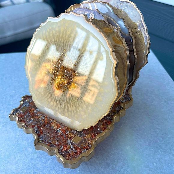 Hustle Art Other - Handmade Resin Coaster Holder (coasters not included)✨